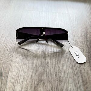 otra rio black fade oversized shield retro statement sunglasses eyewear NEW